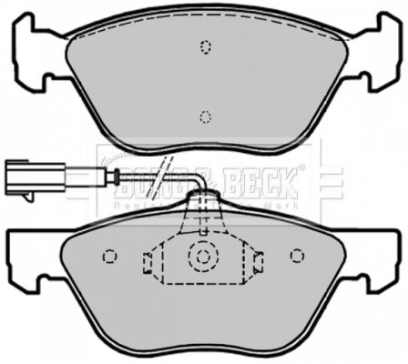 BORG & BECK Комплект тормозных колодок, дисковый тормоз BBP1654